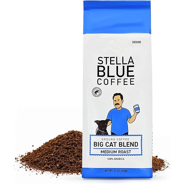 Amazon.com : Stella Blue Whole Bean Coffee, Big Cat Blend, Medium